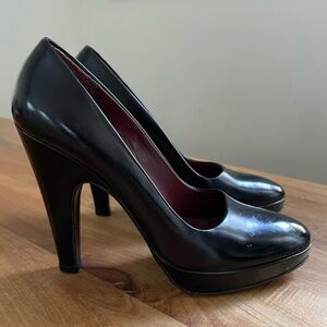 Vintage Y2K Prada Black Leather Stiletto High Heels Platform Size EU 35.5 US 5